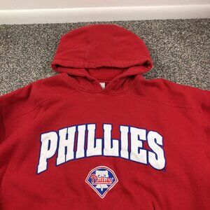 Vintage Philadelphia Phillies Hoodie Adidas Embroidered Sweatshirt Mens XL